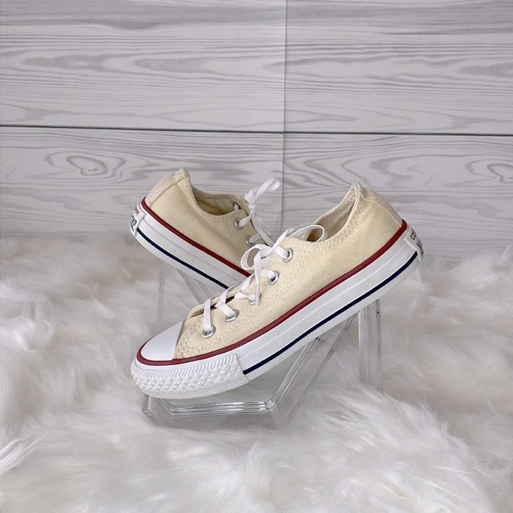 Converse Chuck Taylor All Star Low‎ Top Kids Shoes Ivory Canvas 11.5